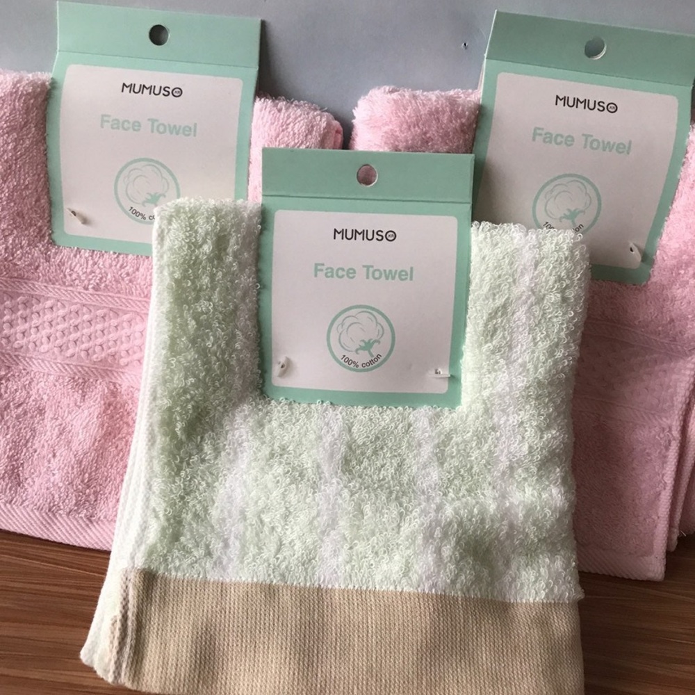 3 pieces Mumuso Face Towels